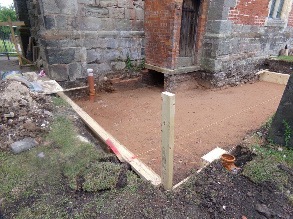 Excavation ready for laying floor slab
